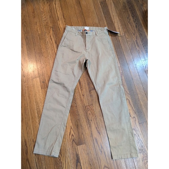 Dockers Other - Levis Dockers Mens Slim Tapered 28 x 32 Flat Front Tan Khaki Stretch‎